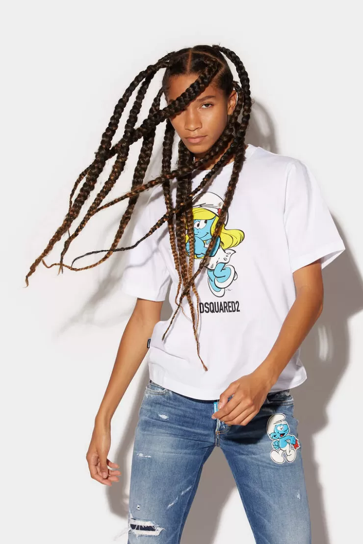 Dsquared2 Smurfs Easy Tee T-Shirt>Donna Top & T-Shirt