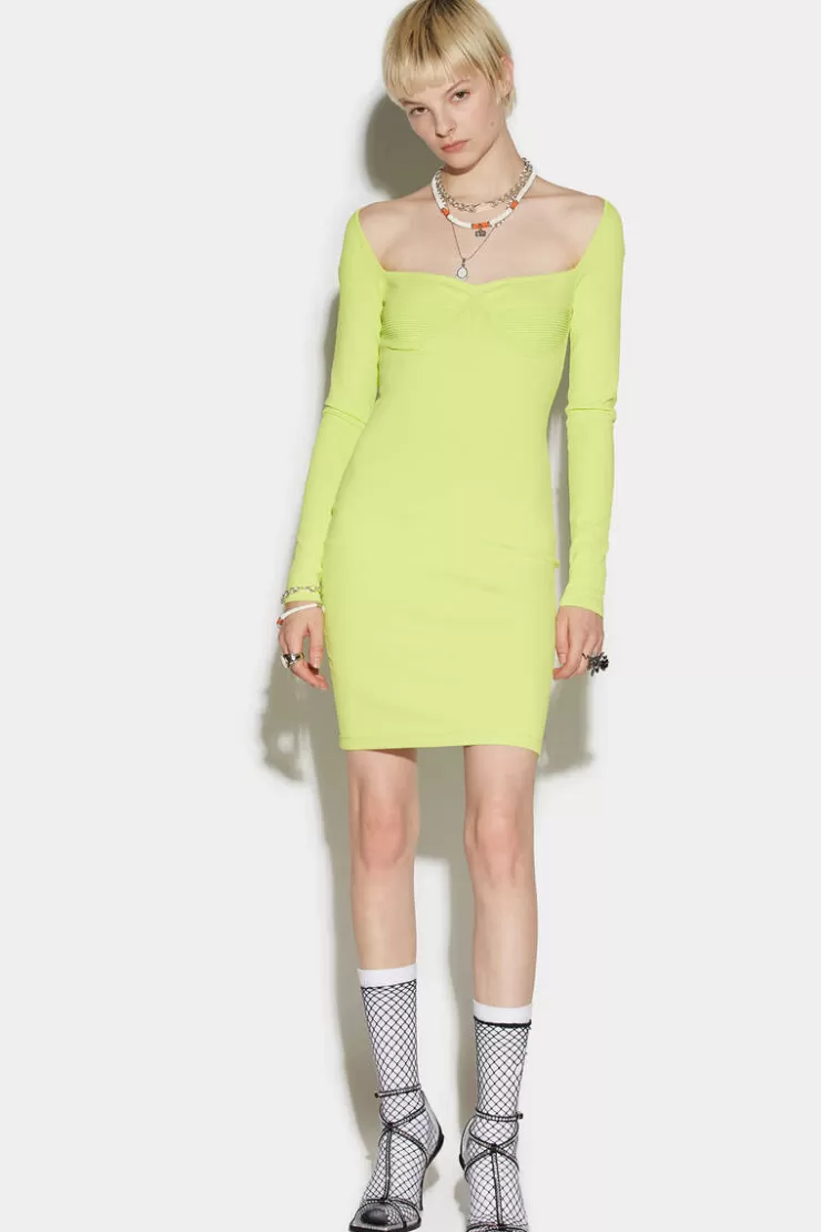 Dsquared2 Square Neck Dress>Donna Vestiti E Tute