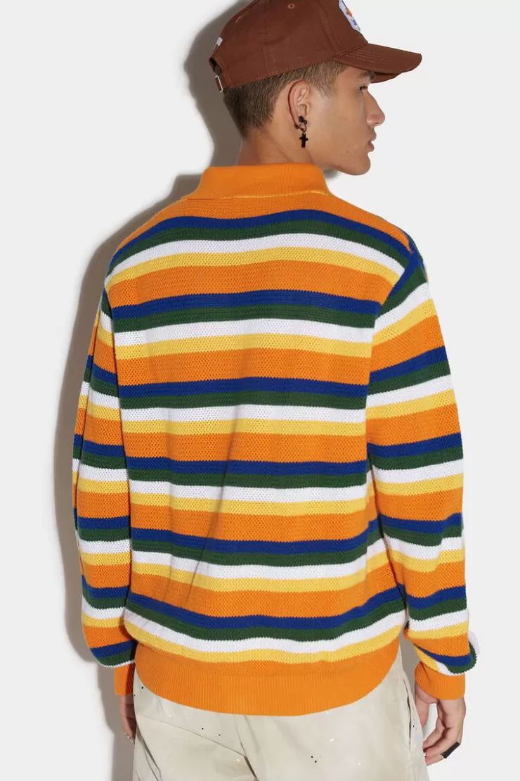 Dsquared2 Striped Polo>Uomo Maglieria