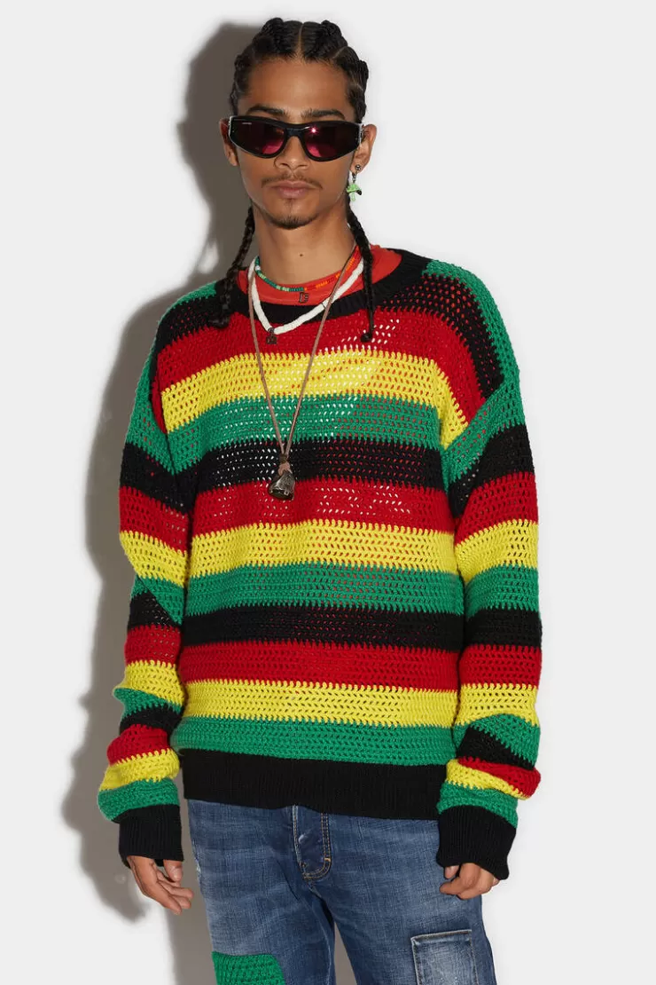 Dsquared2 Striped Sweater>Uomo Maglieria