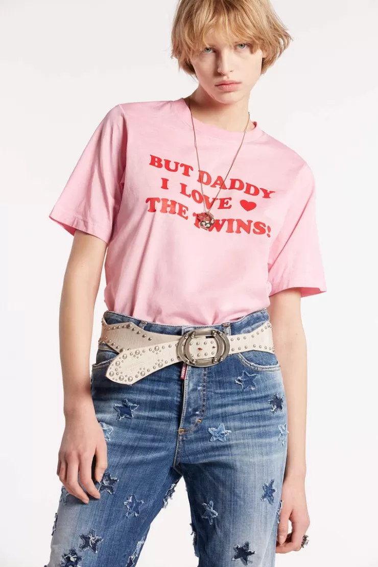 Dsquared2 Super Negative Dyed Easy T-Shirt>Donna Top & T-Shirt