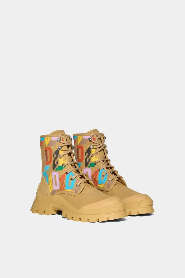 Dsquared2 Tank Combat Ankle Boots>Donna Stivali